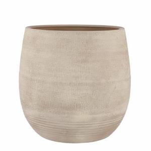 Mica Decorations bloempot - terracotta - beige - binnen - D49 x H45 cm