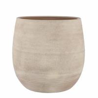 Mica Decorations bloempot - terracotta - beige - binnen - D49 x H45 cm