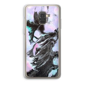 Pastel zwart: Samsung Galaxy A8 (2018) Transparant Hoesje