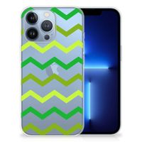 Apple iPhone 13 Pro TPU bumper Zigzag Groen - thumbnail