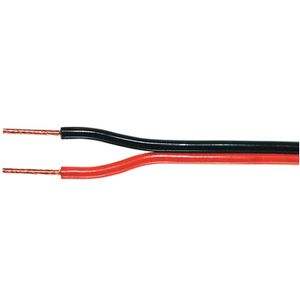 Valueline Loudspeaker, 2x0.75mm², 100m audio kabel Zwart, Rood