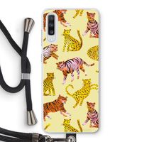 Cute Tigers and Leopards: Samsung Galaxy A70 Transparant Hoesje met koord