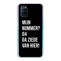 Da ziede van hier - Zwart: Oppo A92 Transparant Hoesje