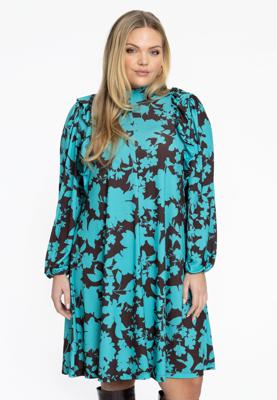Yoek Jurk A-lijn JONES | Turquoise | Maat 54/56