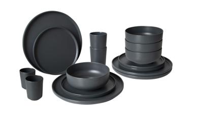 Bo-camp Industrial Patom 100% Melamine 16 Delig Servies