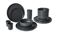 Bo-camp Industrial Patom 100% Melamine 16 Delig Servies Bo-camp Industrial Patom 100% Melamine 16 Delig Servies