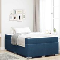 Bedframe met matras Blauw 120 x 190 cm Stof
