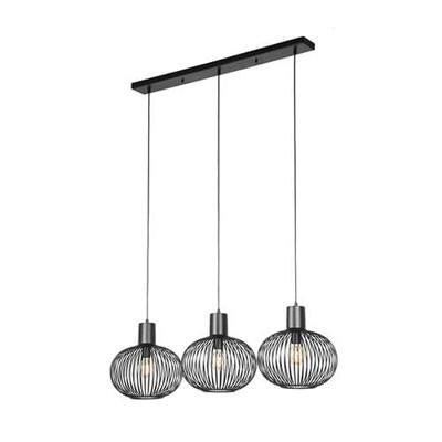 Trio Eetkamer hanglampGila 3-lichts - zwart - 365700332