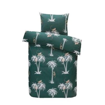 Comfort dekbedovertrek Nya palmbomen - groen - 140x200/220 cm