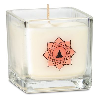 Geurkaars in Glas &apos;Meditatie&apos; - Koolzaadwas Ecologische (6 x 6 x 6 cm)