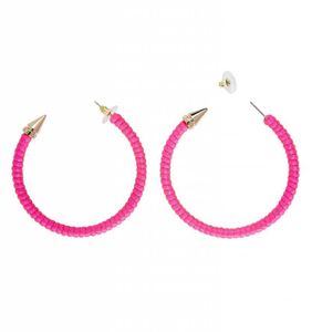 Oorbellen neon roze