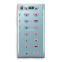Smiley watermeloenprint: Sony Xperia XZ1 Compact Transparant Hoesje