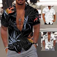 Voor heren Overhemd Hawaiiaans overhemd Grafisch overhemd Aloha-shirt Kokosnootboom Strijkijzer Lichtgeel Groen blauw Paars Geel Print Buiten Straat Korte mouw Button-omlaag Afdrukken Kleding Modieus Lightinthebox - thumbnail