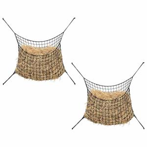 VidaXL Hooinetten 2 st 100x90 cm rechthoekig polypropeen zwart