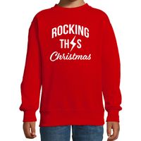 Rocking this Christmas foute Kerstsweater / Kersttrui rood voor kinderen - thumbnail