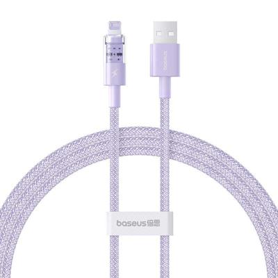 Baseus Gem USB naar IP 2.4A snellaadkabel 1 m Paars