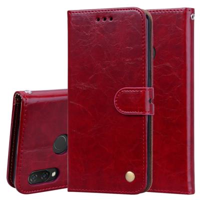 Business stijl olie Wax textuur horizontale Flip lederen case voor Huawei Nova 3i & P Smart Plus met houder & kaartsleuven & portemonnee (rood)
