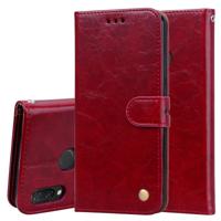 Business stijl olie Wax textuur horizontale Flip lederen case voor Huawei Nova 3i & P Smart Plus met houder & kaartsleuven & portemonnee (rood)