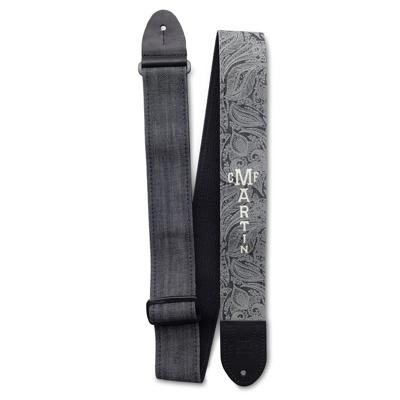 Martin 18A0109 Denim Gitaarband Paisley met Plectrumhouder - Op = op