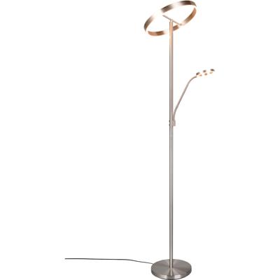 LED Vloerlamp - Trion Sillie - 44.5W - Aanpasbare Kleur - Dimbaar - Mat Nikkel - Metaal