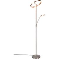 LED Vloerlamp - Trion Sillie - 44.5W - Aanpasbare Kleur - Dimbaar - Mat Nikkel - Metaal