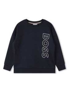 BOSS Kidswear sweat col roulé à logo imprimé - Bleu