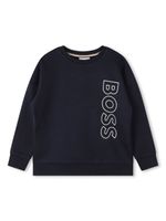 BOSS Kidswear logo-print crew-neck sweatshirt - Bleu - thumbnail