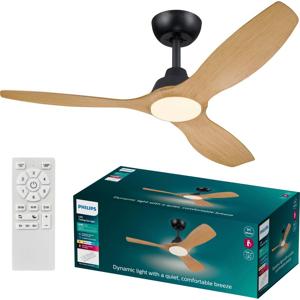 Philips LED Olas Plafondventilator 30 W (Ø x h) 1320 mm x 310 mm Zwart