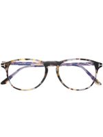 TOM FORD Eyewear lunettes de vue à monture ronde - Marron - thumbnail