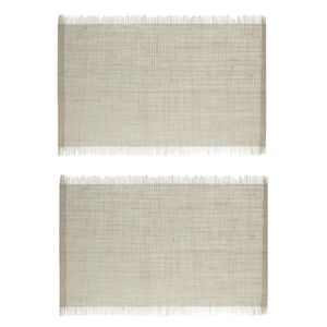 Set van 4x stuks placemats uni beige jute 45 x 30 cm