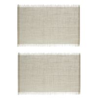 Set van 4x stuks placemats uni beige jute 45 x 30 cm