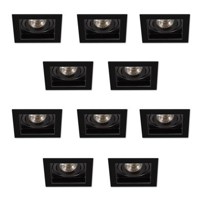 Set Axl inbouwspots 10 stuks zwart