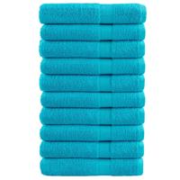 VidaXL Saunadoeken solund 10 st 600 g/m² 80x200 cm turquoise