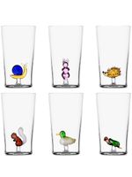 Ichendorf Milano lot de six verres vernis Animal Farm - Blanc - thumbnail