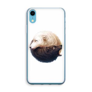 Yin Yang Wolves: iPhone XR Transparant Hoesje