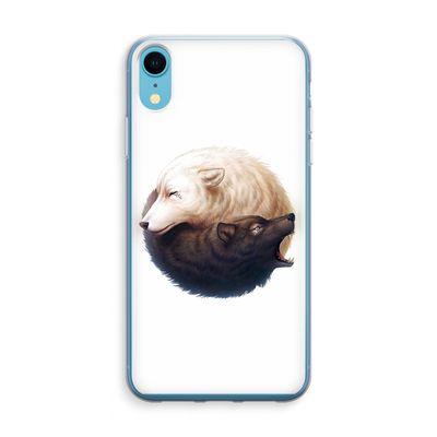 Yin Yang Wolves: iPhone XR Transparant Hoesje