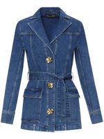 Oscar de la Renta veste en jean à fermeture nouée - Bleu - thumbnail