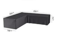 AeroCover hoeksethoes lage rug 255x255x100x70cm