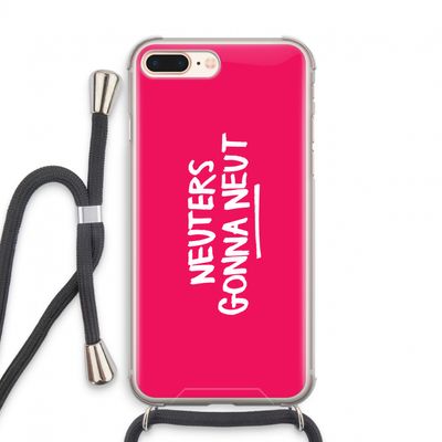 Neuters (roze): iPhone 7 PLUS Transparant Hoesje met koord