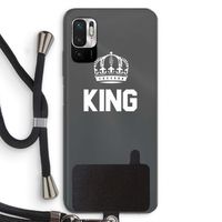 King zwart: Xiaomi Redmi Note 10 5G Transparant Hoesje met koord