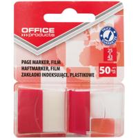 OFFICE products index, 25 x 43 mm, blister van 50 tabs, rood
