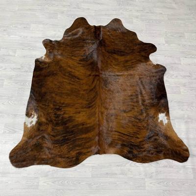 Koeienhuid bruin zwart wit brindle 185x175cm S