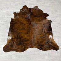 Koeienhuid bruin zwart wit brindle 185x175cm S
