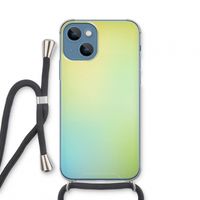 Minty mist pastel: iPhone 13 mini Transparant Hoesje met koord