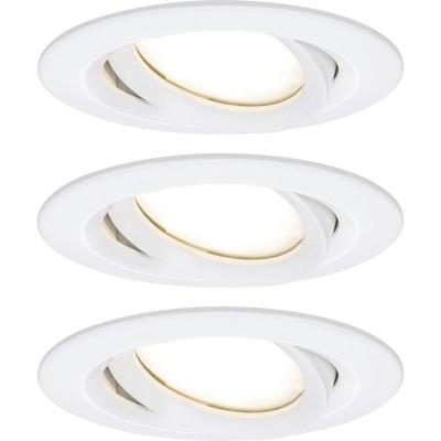 Paulmann Inbouwlamp voor badkamer Set van 3 stuks 18 W Wit (mat)