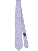 ETRO cravate en soie à motif jacquard - Violet - thumbnail