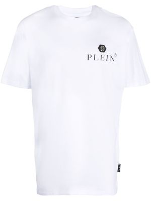 Philipp Plein t-shirt Hexagon à logo imprimé - Blanc