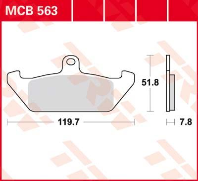 TRW Remblokken, en remschoenen voor de moto, MCB563 Allround organisch