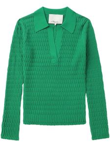 3.1 Phillip Lim polo brodé à col v - Vert