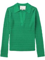 3.1 Phillip Lim polo brodé à col v - Vert - thumbnail